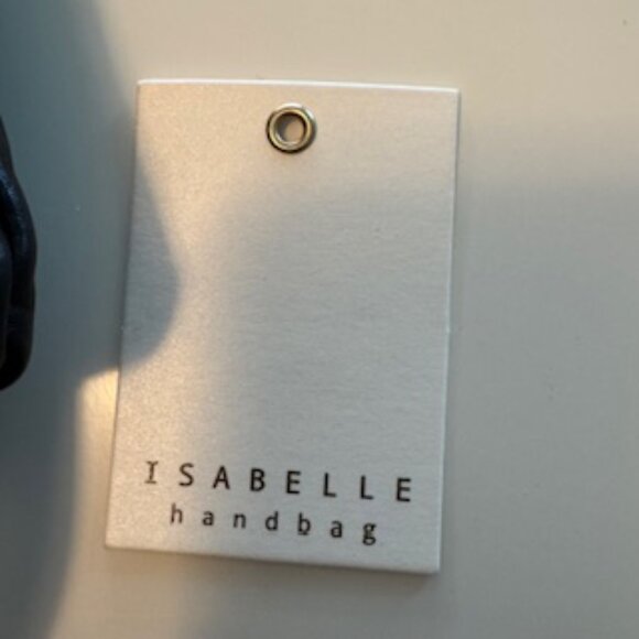 Isabelle Small Crossbody Handbag Purse, Black with Gold - Picture 5 of 5